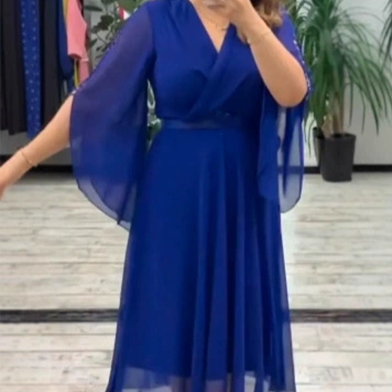 👗Elegantes Kleid mit V-Ausschnitt für Frauen