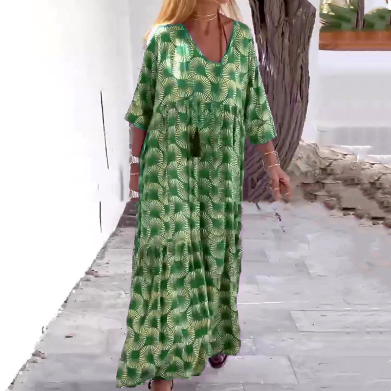 💃🌟Plus Size Casual Flowy Klänning för kvinnor