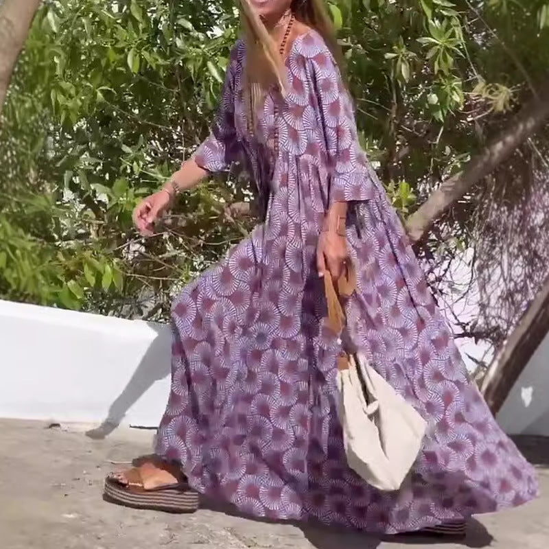 💃🌟Plus Size Casual Flowy Klänning för kvinnor