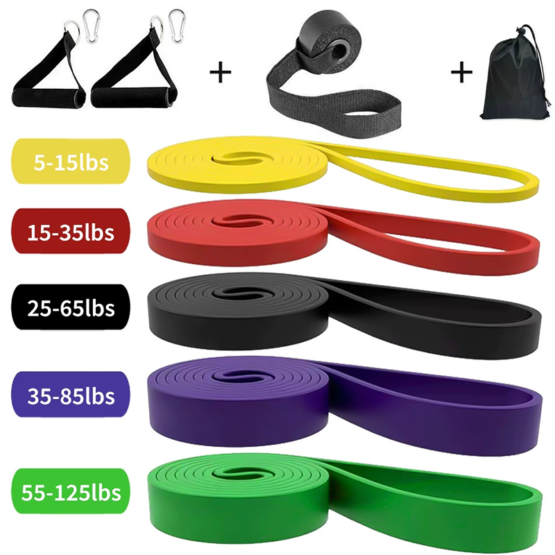 🏋️ 50% RABATT! 💪 Fitnessband-Set – 5 Stufen, Anker & Griffe – Ideal für Yoga & Kraft ✨