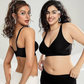 Nahtloser Gelee Push-up-BH mit tiefem V-Ausschnitt und ohne Bügel