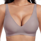 Nahtloser Gelee Push-up-BH mit tiefem V-Ausschnitt und ohne Bügel