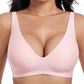 Nahtloser Gelee Push-up-BH mit tiefem V-Ausschnitt und ohne Bügel