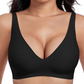 Nahtloser Gelee Push-up-BH mit tiefem V-Ausschnitt und ohne Bügel