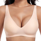 Nahtloser Gelee Push-up-BH mit tiefem V-Ausschnitt und ohne Bügel