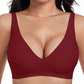 Nahtloser Gelee Push-up-BH mit tiefem V-Ausschnitt und ohne Bügel