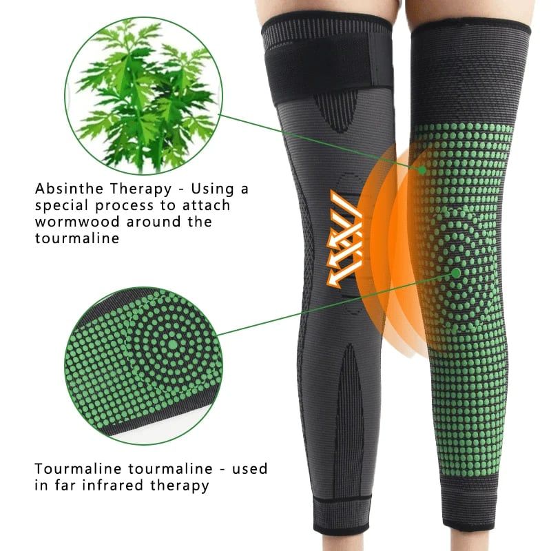 🦵✨ Turmalin-Akupressur-Kniebandage mit Selbstheizfunktion - Infrarot-Therapie & Verstellbarer Halt für Gelenkschmerzlinderung 🔥💎