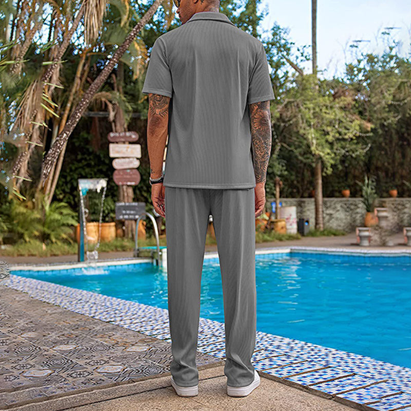 Herren-Freizeit-Zweiteiler mit Hemd und Hose