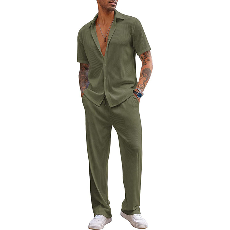 Herren-Freizeit-Zweiteiler mit Hemd und Hose