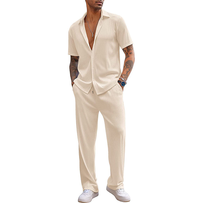 Herren-Freizeit-Zweiteiler mit Hemd und Hose