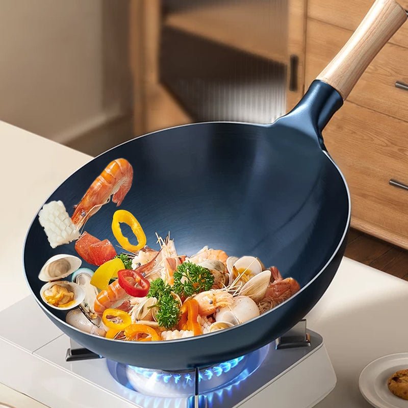 🔥Unbeschichteter Nicht-Stick-Eisen-Wok