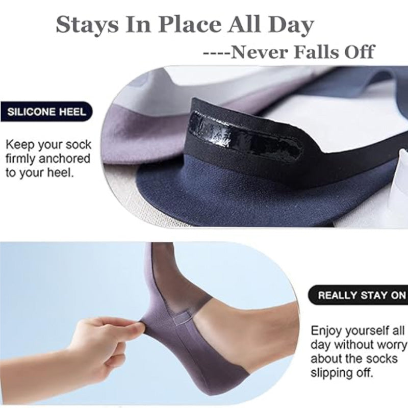 🧦5 Paar Ice Silk No-Show Socken Set (50 % Rabatt)