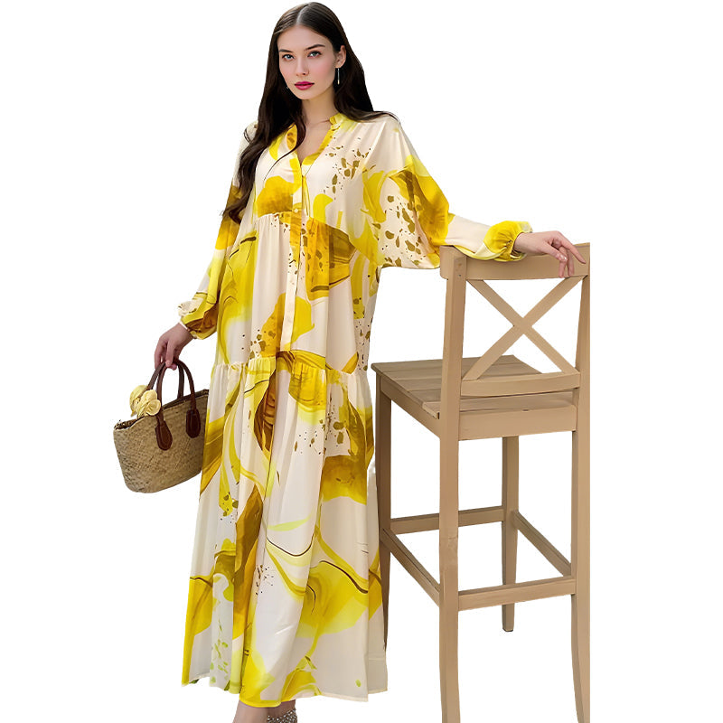 🌞Women’s Floral V-Neck Maxi Dress