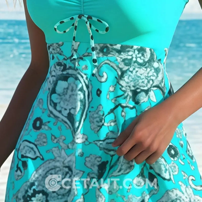 👙Badeanzug-Set: Badekleid & enganliegende Badeshorts