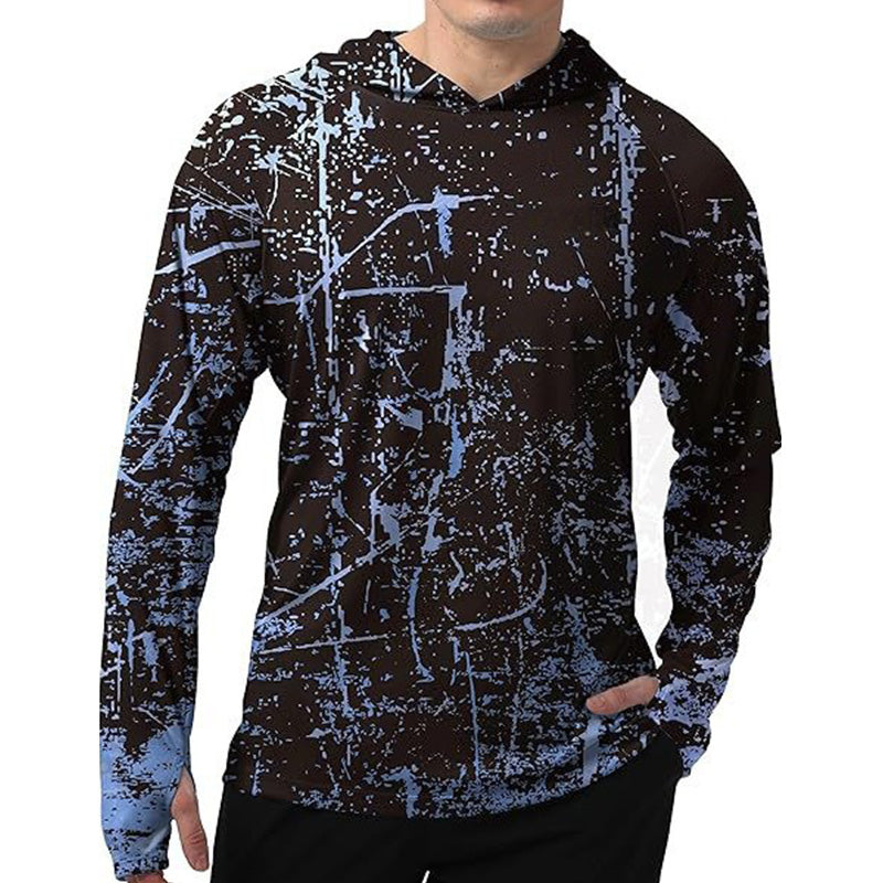 Herren Outdoor-Funktionsshirt mit Kapuze und UV-Schutz