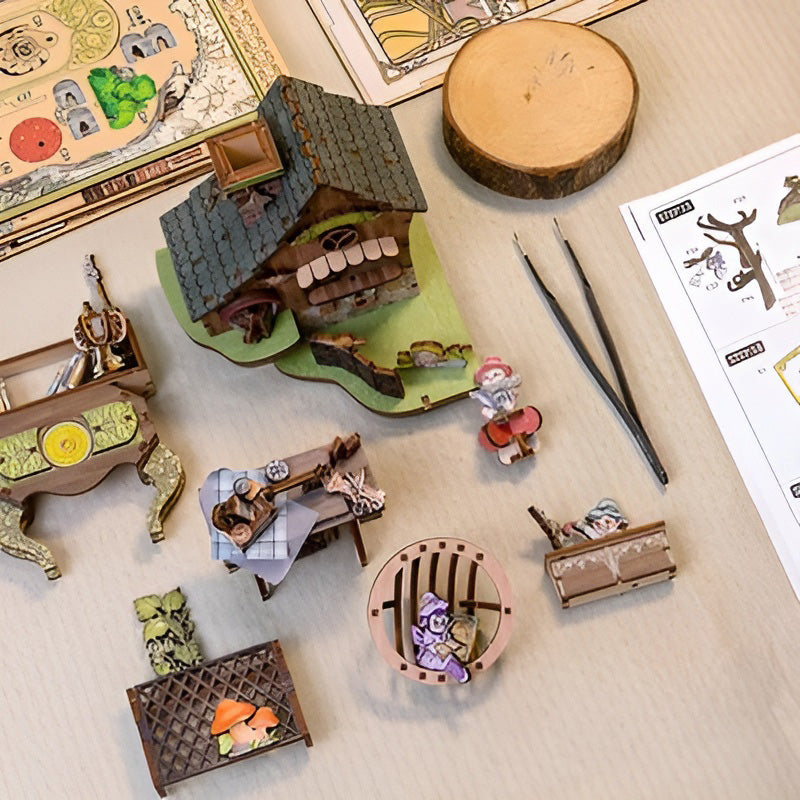 Geschenkauswahl – DIY-Bücherecke-Set 3D-Holzpuzzle
