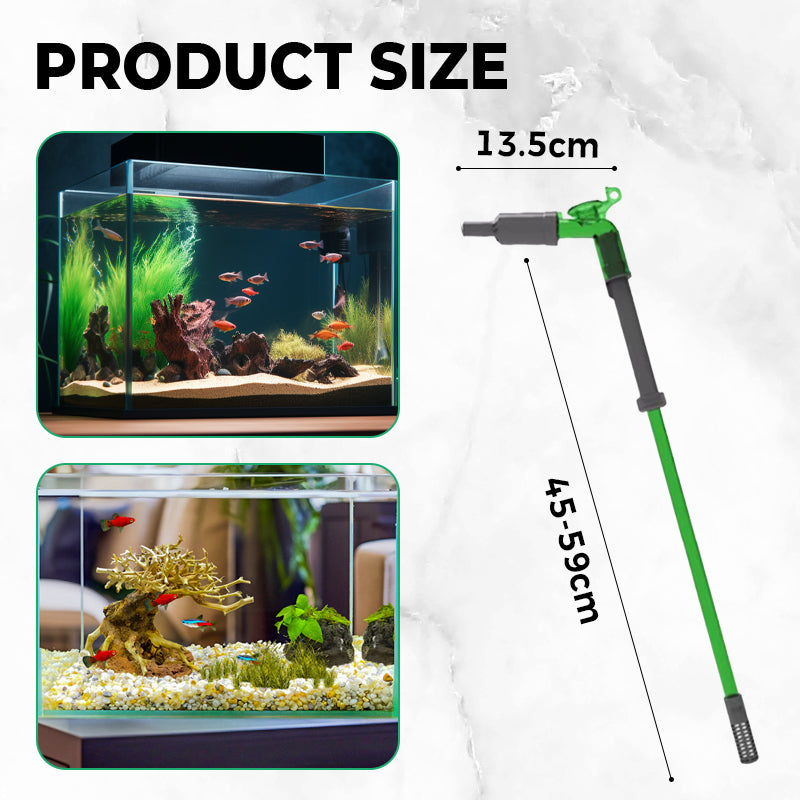 Aquarium-Siphon-Wasserwechsler mit Saugnapf