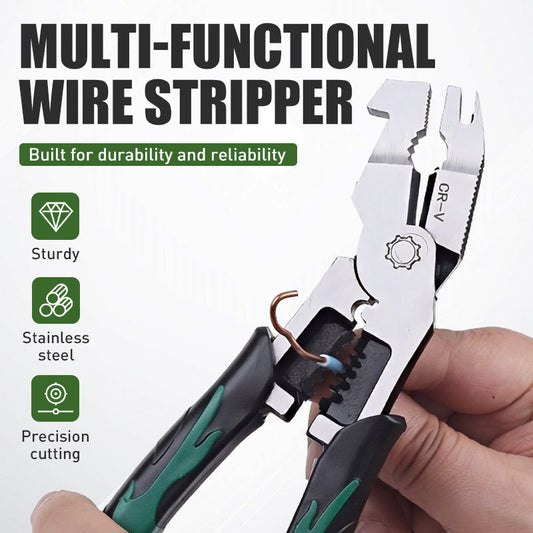 5-in-1 Multifunktionale Abisolierzange mit abgewinkeltem Kopf