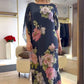 🌺Elegantes, langes Kleid mit Rundhalsausschnitt und Print für Damen