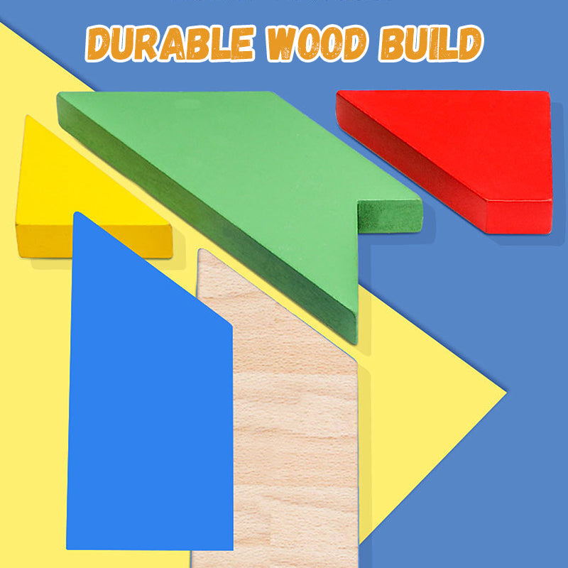 Holz-Puzzle-Spielzeug in T-Form für pädagogische Zwecke
