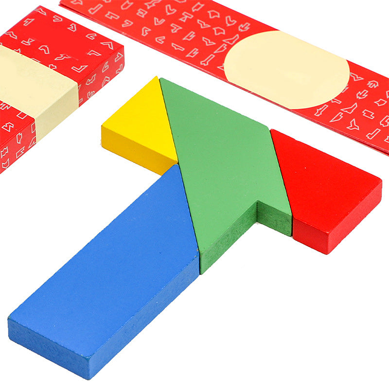 Holz-Puzzle-Spielzeug in T-Form für pädagogische Zwecke
