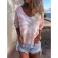 ✨Begrenzte Zeit 50% Rabatt💃 -  Batik-Muster T-Shirt für Frauen in Übergröße