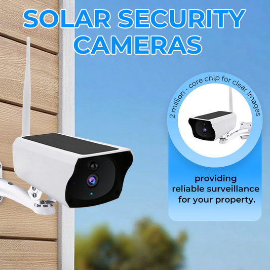☀️📹Solar-Überwachungskamera Kabellos – 1080P HD, Nachtsicht, WLAN, IP66 Wasserdicht | Außenkamera