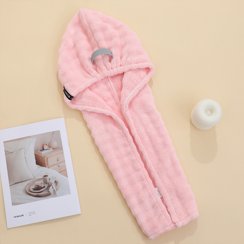 🛁  Großes Haarhandtuch mit sicherem Band für Frauen