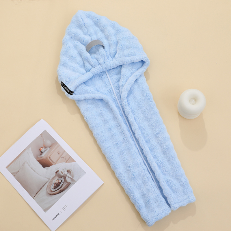🛁  Großes Haarhandtuch mit sicherem Band für Frauen