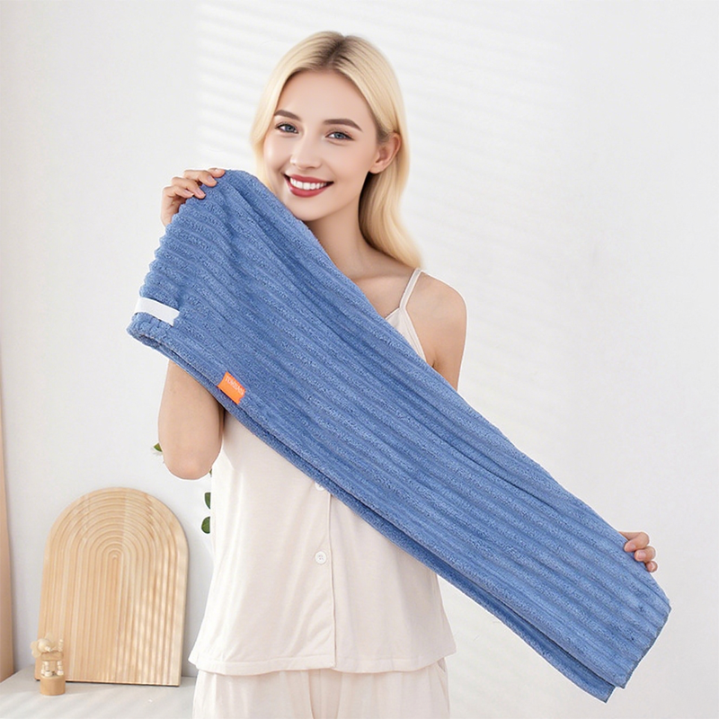 🛁  Großes Haarhandtuch mit sicherem Band für Frauen
