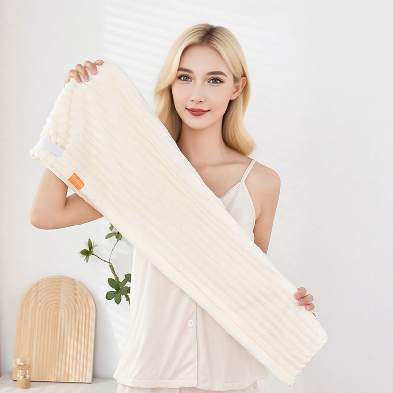 🛁  Großes Haarhandtuch mit sicherem Band für Frauen