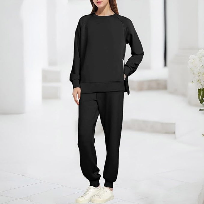 Gemütliches Sweatshirt- und Hosen-Zweiteiler-Set für Damen