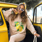 🍋Stylischer Zweiteiler: bedruckter Hoodie und Hose