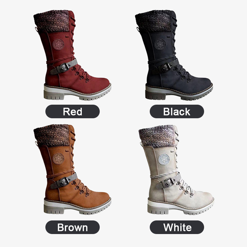 ❄️Winterschlussverkauf 60% RABATT🎁Wasserdichte Knie-Schneestiefel für Damen