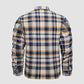 Herren Flanell Hemd Jacke lange Ärmel gesteppt gefüttert Plaid Mantel Button Down dicke Outwear für Winter
