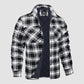 Herren Flanell Hemd Jacke lange Ärmel gesteppt gefüttert Plaid Mantel Button Down dicke Outwear für Winter