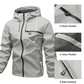 Einfarbige Outdoor-Sportjacke für Herren
