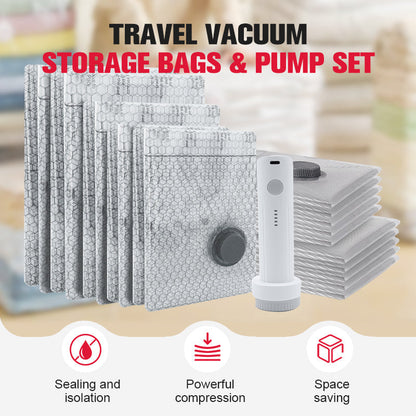 🧳 【 Limitiertes Angebot – 50% Rabatt!】✨ Reise-Vakuumbeutel-Set mit Pumpe – Platzsparend, Robust & Perfekt Für Mehr Stauraum Auf Reisen 🔋