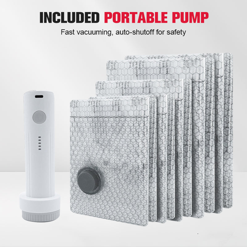 🧳 【 Limitiertes Angebot – 50% Rabatt!】✨ Reise-Vakuumbeutel-Set mit Pumpe – Platzsparend, Robust & Perfekt Für Mehr Stauraum Auf Reisen 🔋