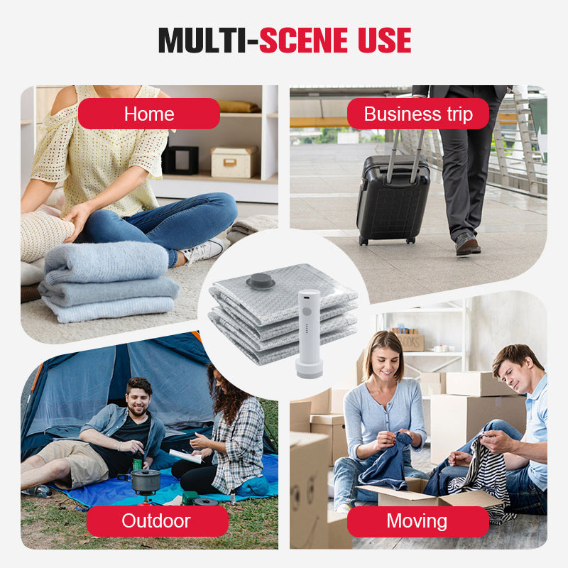 🧳 【 Limitiertes Angebot – 50% Rabatt!】✨ Reise-Vakuumbeutel-Set mit Pumpe – Platzsparend, Robust & Perfekt Für Mehr Stauraum Auf Reisen 🔋