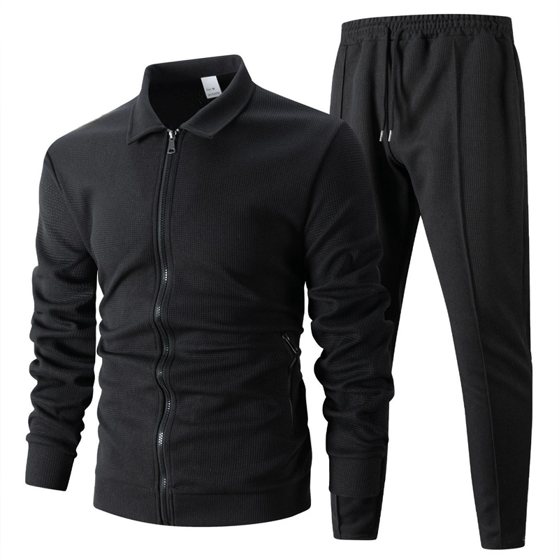 Herren stilvolles 2-teiliges Set: Jacke mit Hemdkragen und Jogginghose✈️Heute versandkostenfrei!