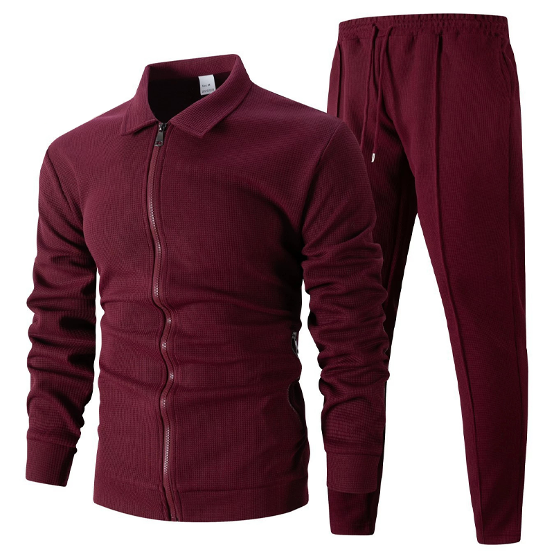 Herren stilvolles 2-teiliges Set: Jacke mit Hemdkragen und Jogginghose✈️Heute versandkostenfrei!