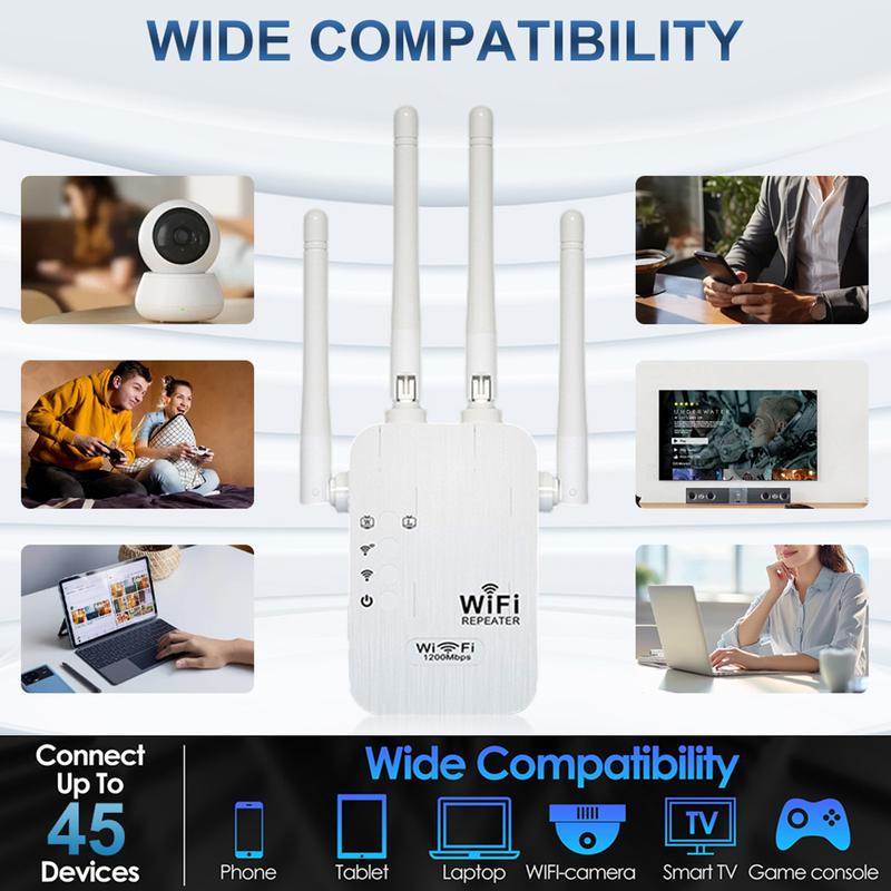 📡 50% RABATT! 🏠 1200Mbps WiFi Verstärker – Dual Band, Stabiles Signal im ganzen Haus & Einfache Einrichtung 🌐