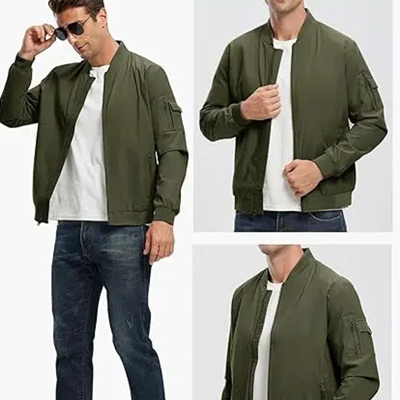 Leichte Bomberjacke für Herren – 💪 Wind- und spritzwassergeschützt