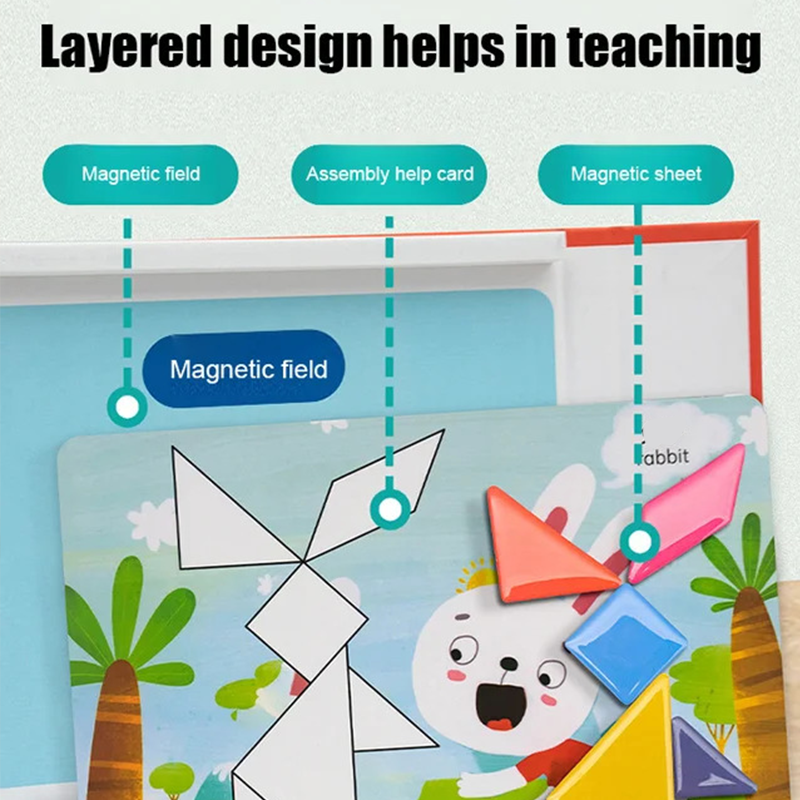 Magnetisches Tangram-Puzzle-Set für Kinder