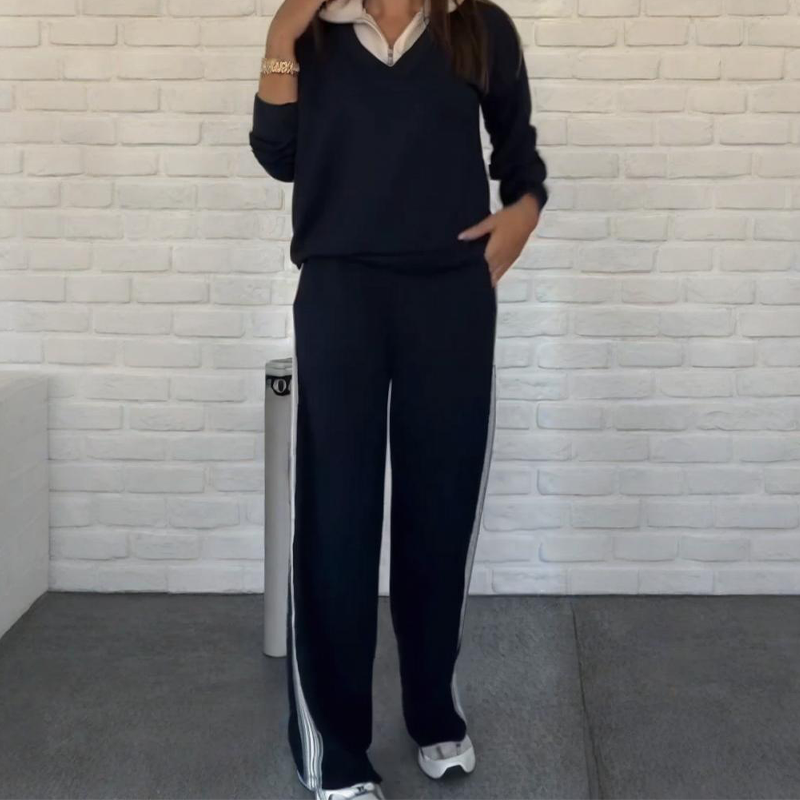 Damen-Set mit Langarm-Reversbluse und Hose💖Vielseitiger Stil, geeignet für Geschäftstreffen und Wochenendveranstaltungen