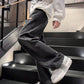 Herren lässige und lockere Jeans mit weitem Bein