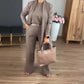 🍂Elegantes 3-teiliges Set aus Longline-Cardigan, Top und Hose