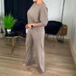 🍂Elegantes 3-teiliges Set aus Longline-Cardigan, Top und Hose