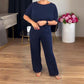 🍂Elegantes 3-teiliges Set aus Longline-Cardigan, Top und Hose